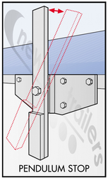 23-STOP-02 Straight Pendulum Onl Dawbarn Cover Sheet Stop Pendulum - Stem Only - 600mm