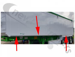 F115101-11000 Fruehauf Body Side Planker Side Bottom Rail