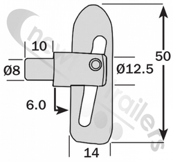 DROP74 Fruehauf Grain Hatch Anti-Loose Pin Drop Lock 10mm x 12.5mm