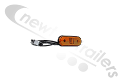 31-2004-037 Aspoeck Unipoint I LED Side Amber Marker Lamp With 1.5m P&R Connection Cable