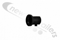 L6809 Wheel Nut Cover - Black Plastic Nut Cover - Universal