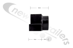 FJU5038-01 Fruehauf 65mm Tipping Hinge Trunnion or Mounting Block Assembly