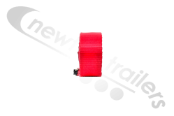 RED-3.0 Dawbarn Cover Sheet Side Strap Without D Eyelet Red LG:3Mts