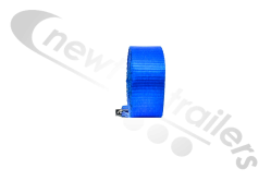BLUE-3.0 Dawbarn Cover Sheet Side Strap Without D Eyelet Blue 3m
