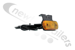 31-2067-107  Aspoeck Unipoint Side Amber Marker Lamp With Fixation 90° Back & 1.5m ASS3 Connection