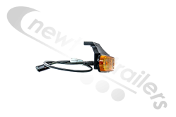 31-2064-217 Aspoeck Unipoint Side Amber Marker Lamp with 45° Back FIXATION SLOPING ANGLE PRE-ASSEMBLED WITH P&R CONNECTION