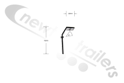 15-5319-307 Aspoeck Unipoint Side  Sloping 45° Back And Front Bracket